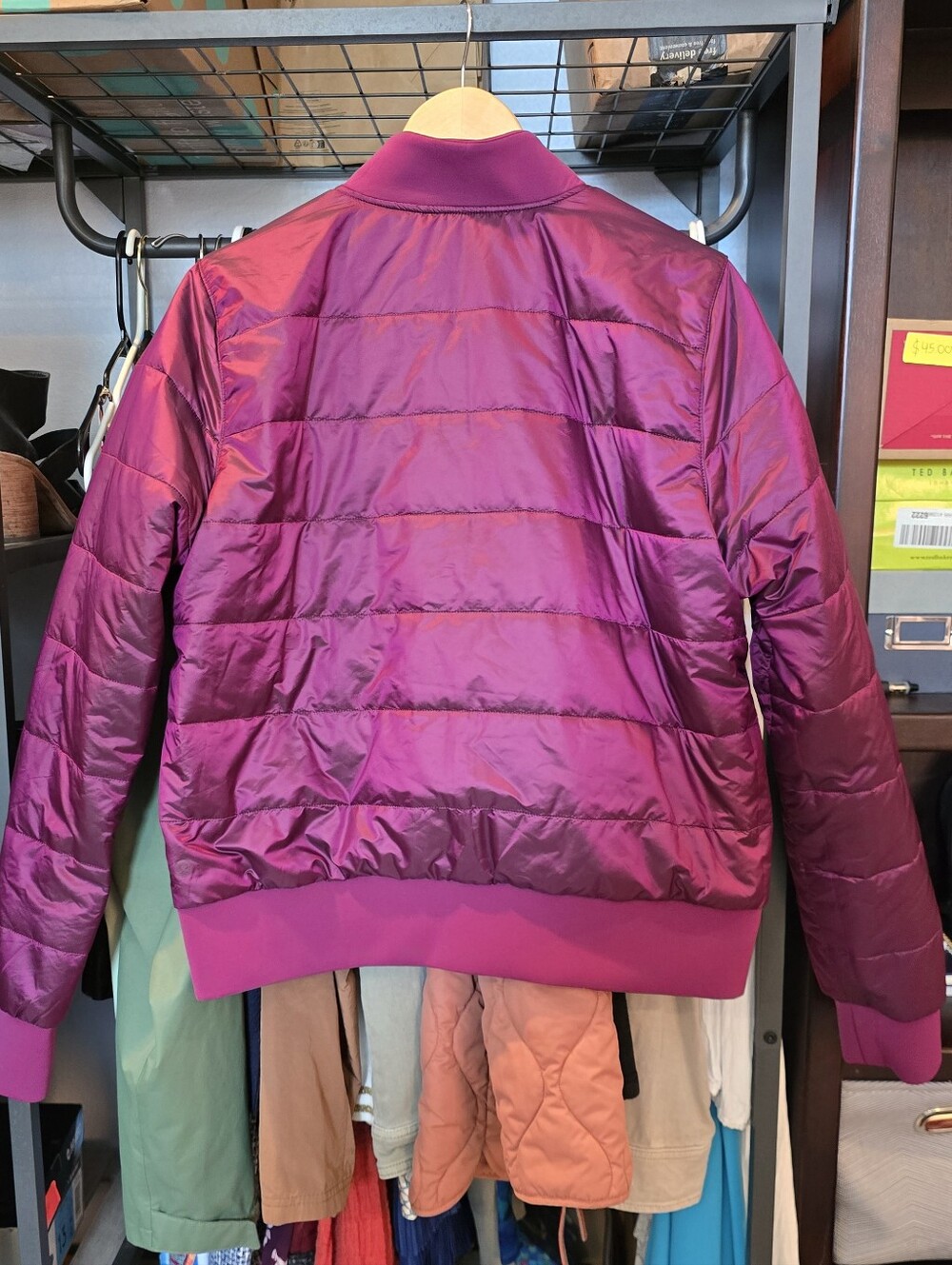 Lululemon NonStop Reversible Bomber Jacket In Ripened Raspberry- EUC - Picture 7 of 16